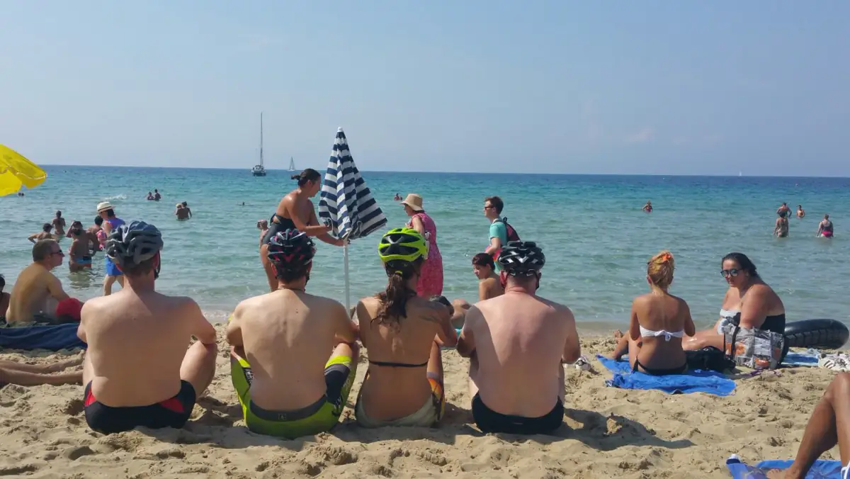 Pause am Meer nach der Ausfahrt